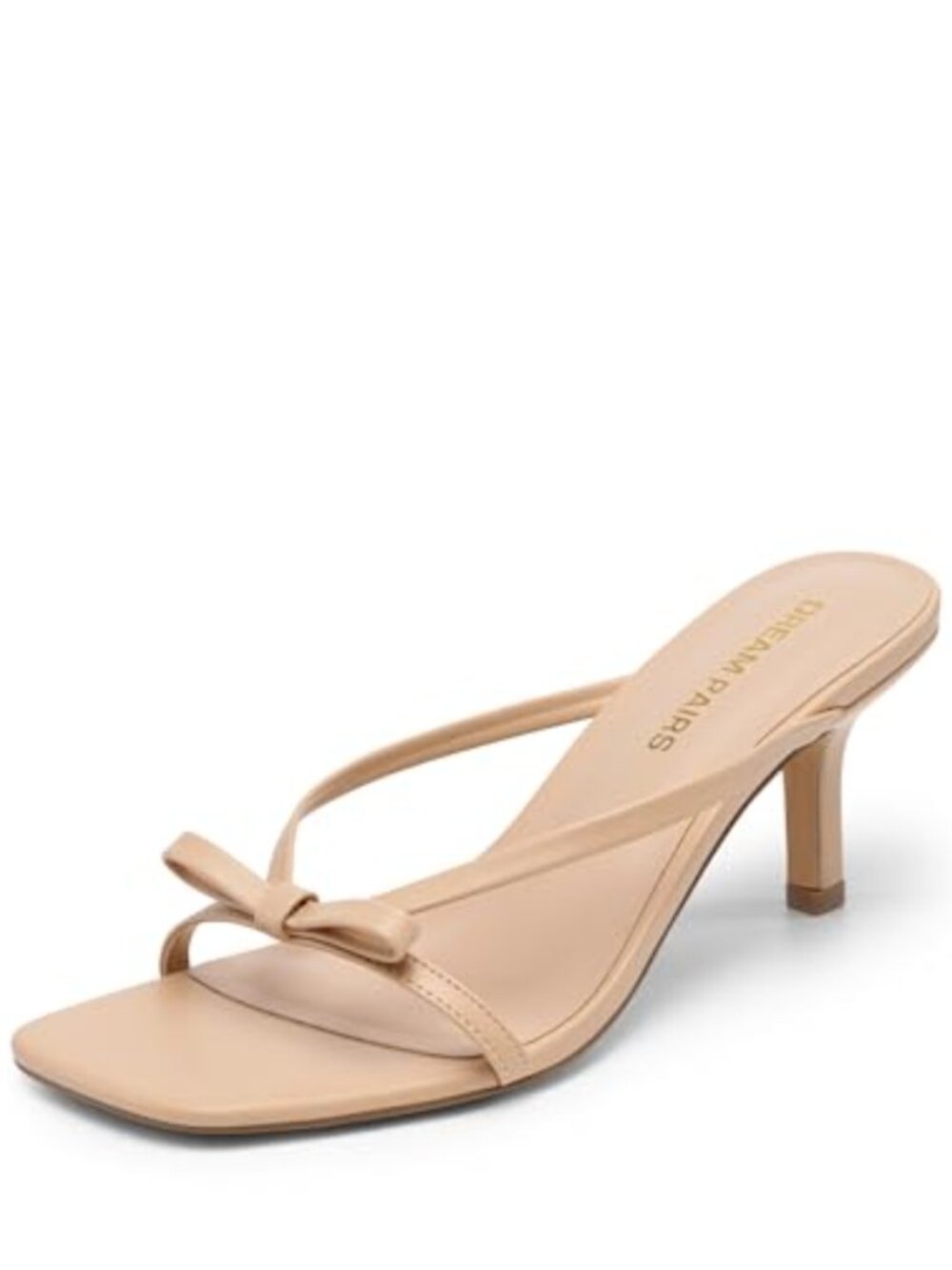 Women's Bow Kitten Heel Sandals Slip-On Mule Dress Shoes